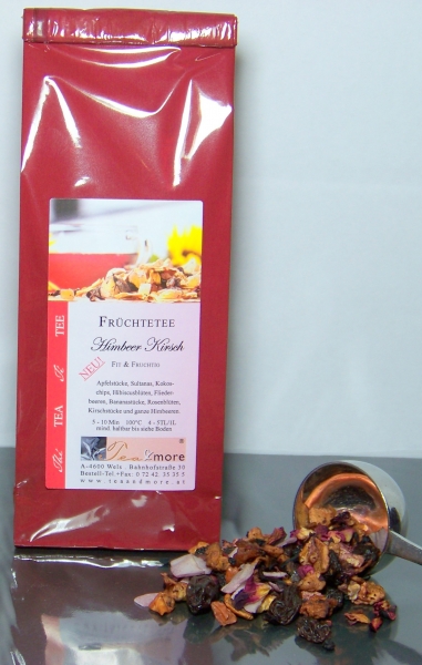 Früchtetee Himbeer - Kirsch 100g
